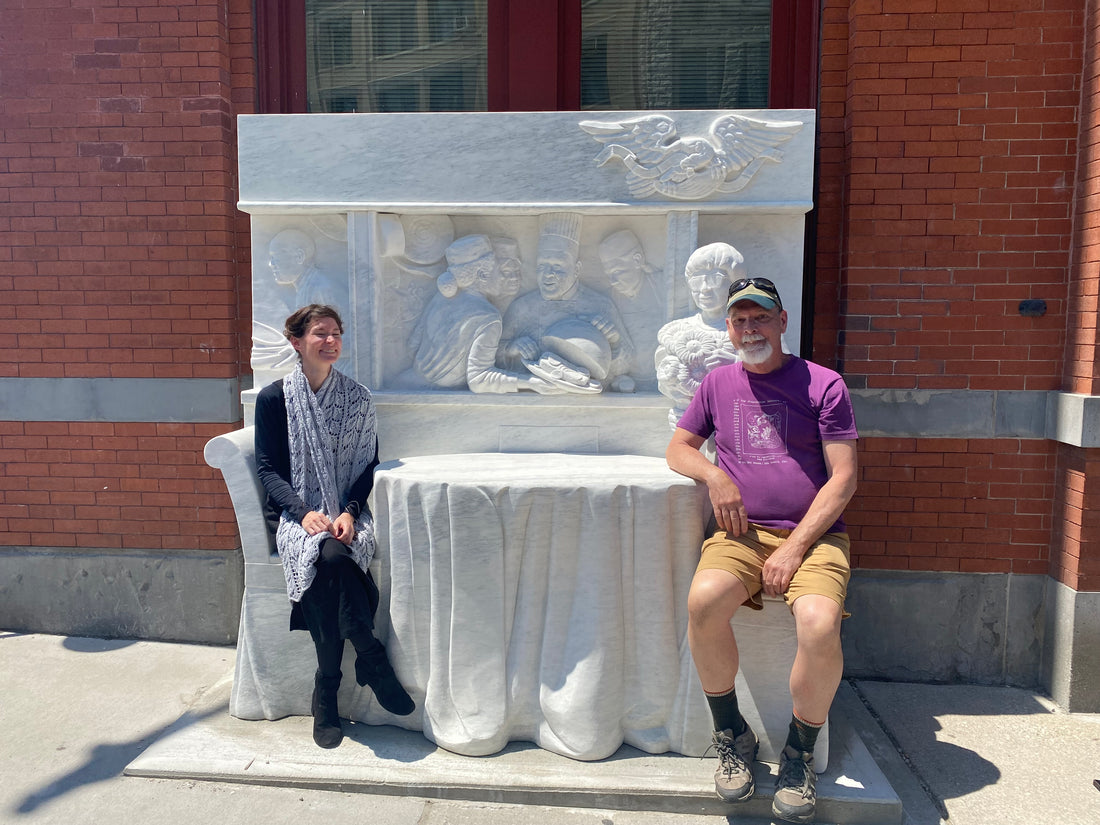 Sculpture honoring Ernie and Willa Royal unveiled